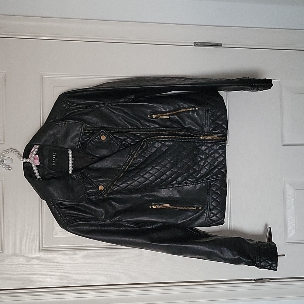 Therapy| Faux Leather Moto Jacket Size M